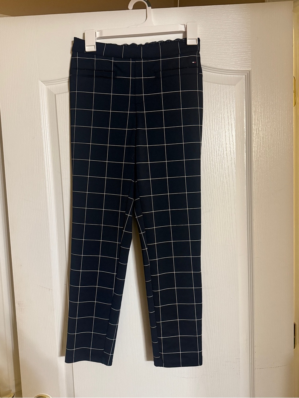 Tommy Hilfiger Navy Grid Ponte Pants